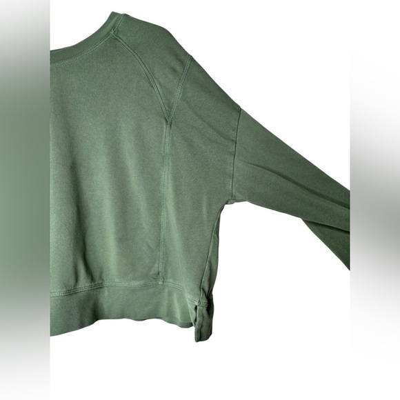 Sweaty Betty After Class Cotton Blend Crop Sweatshirt Green size 14 Large - Picture 4 of 9